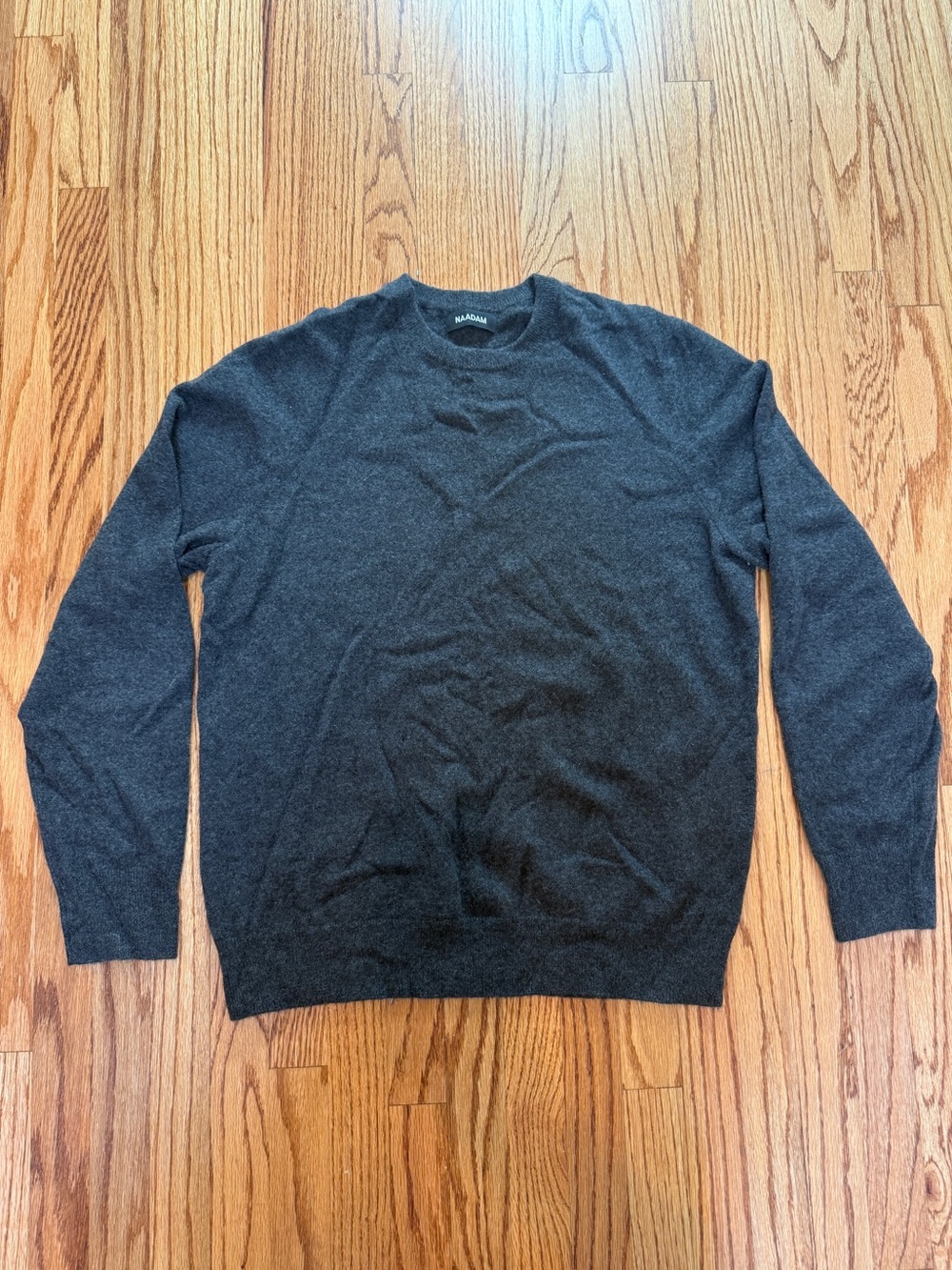 NAADAM Men's Charcoal Cashmere Crewneck Sweater